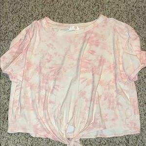 Pink Tye Dye Crop Top